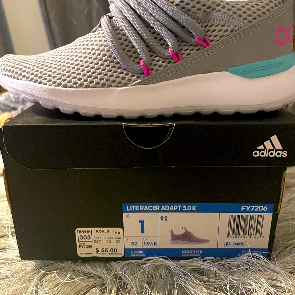 Adidas Lite Racer Adapt 3.0 Glory Grey/Signal Pink/Signal Cyan